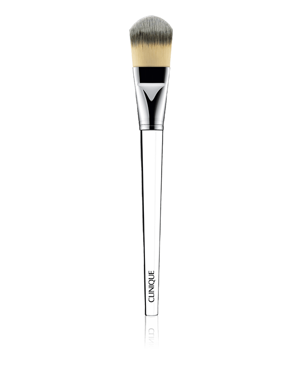 Foundation Brush, Flat, tapered brush for flawless application, seamless coverage. Flat surface is perfect for all-over application including narrow areas of face. Unique anti-bacterial technology.