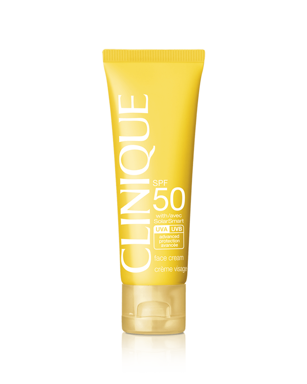 Clinique Sun SPF 50 Sunscreen Face Cream, With SolarSmart protection and repair. High-level UVA/UVB defense. Oil-free.